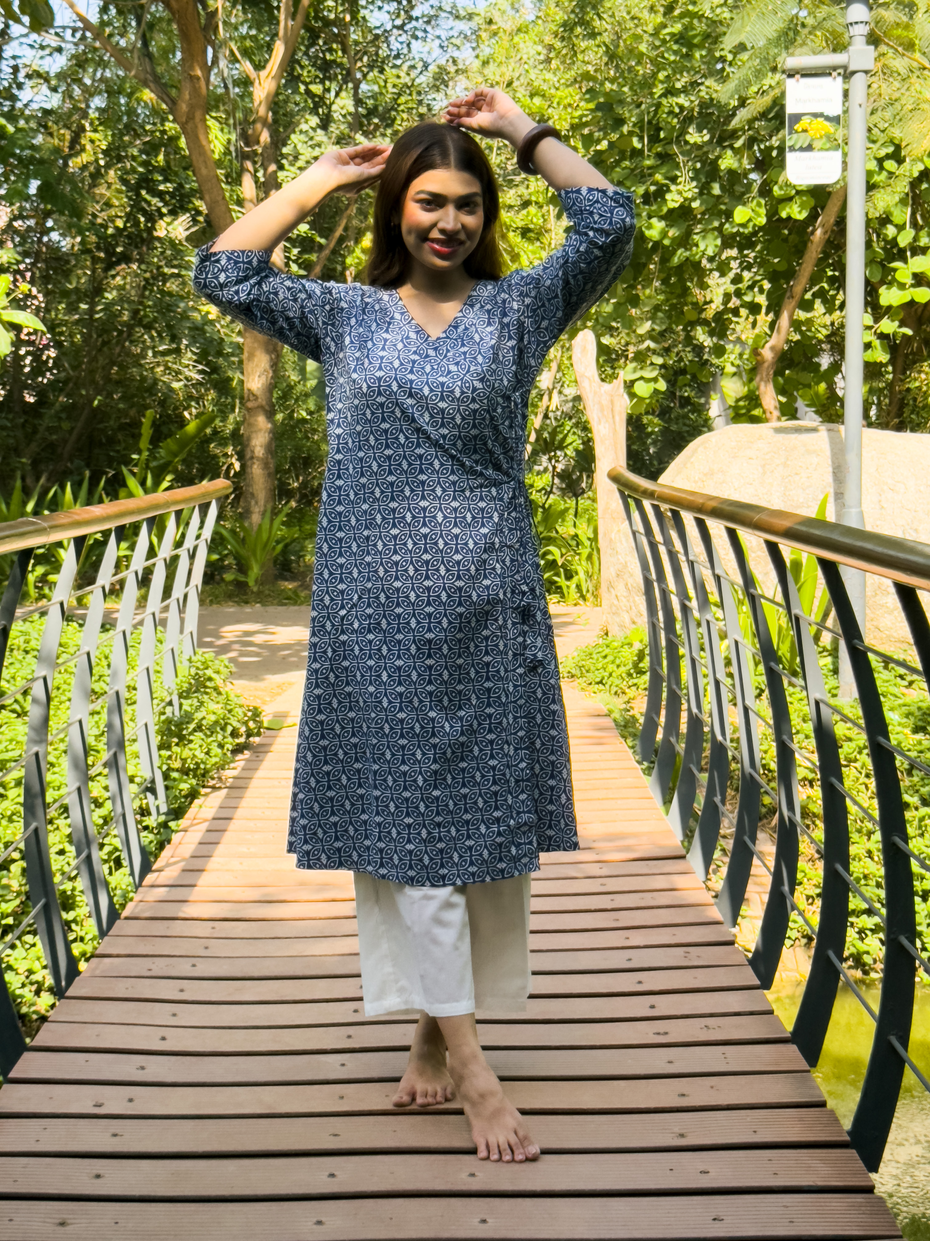 Reva Set - Indigo Lattice