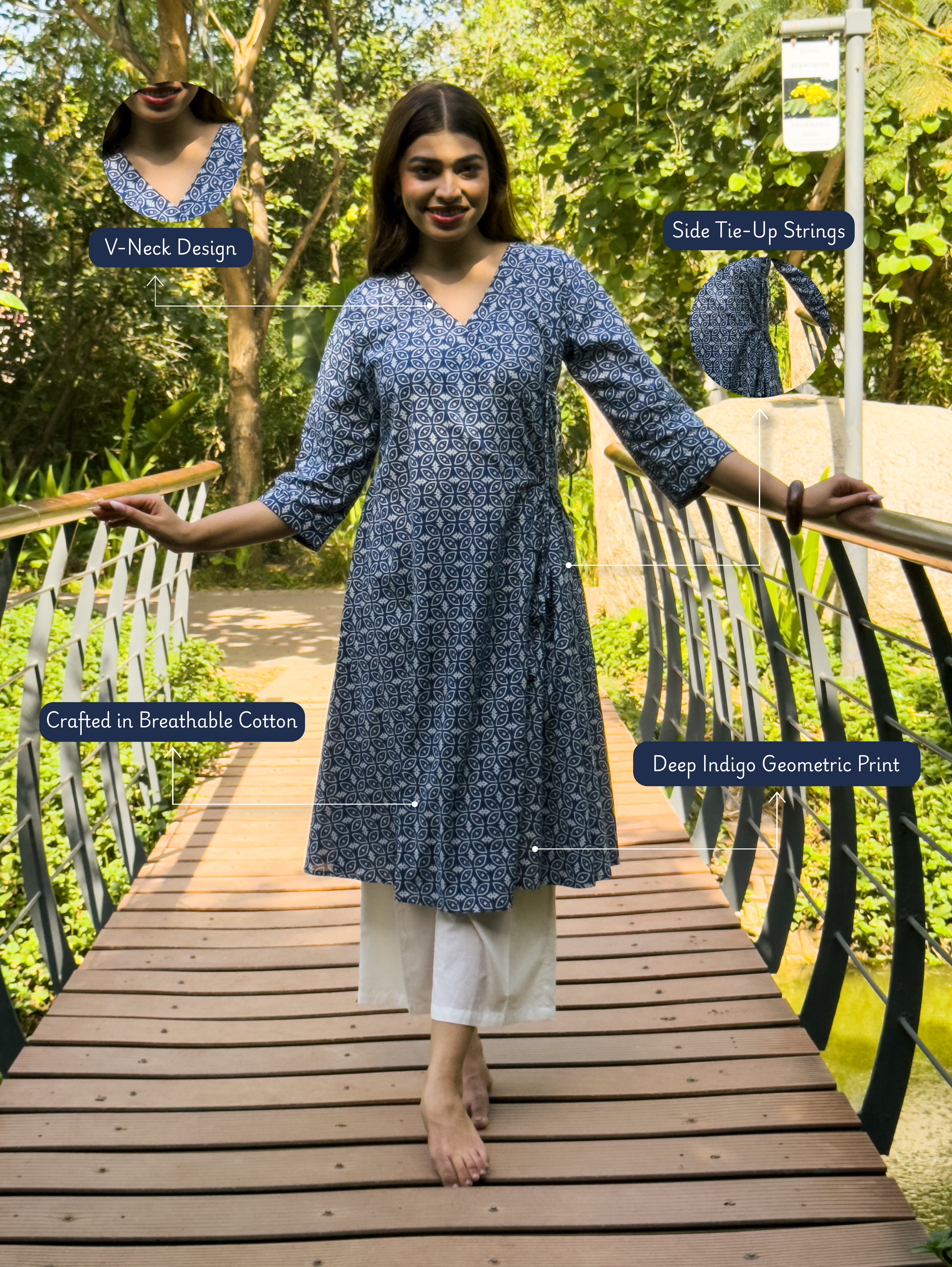 Reva Set - Indigo Lattice image 5